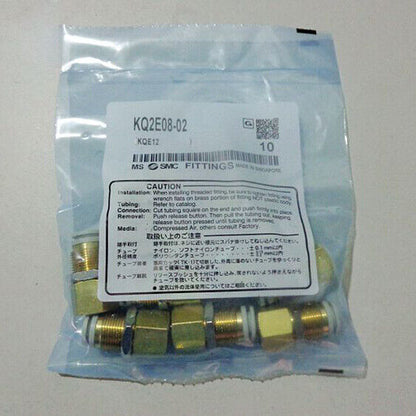 SMC KQ2E08-02 Bulkhead Brass Fitting - SMC