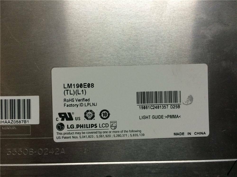 used LM190E08-TLL1 19" 1280×1024 Resolution LCD Screen Panel - AUTOMATION SYSTEMS