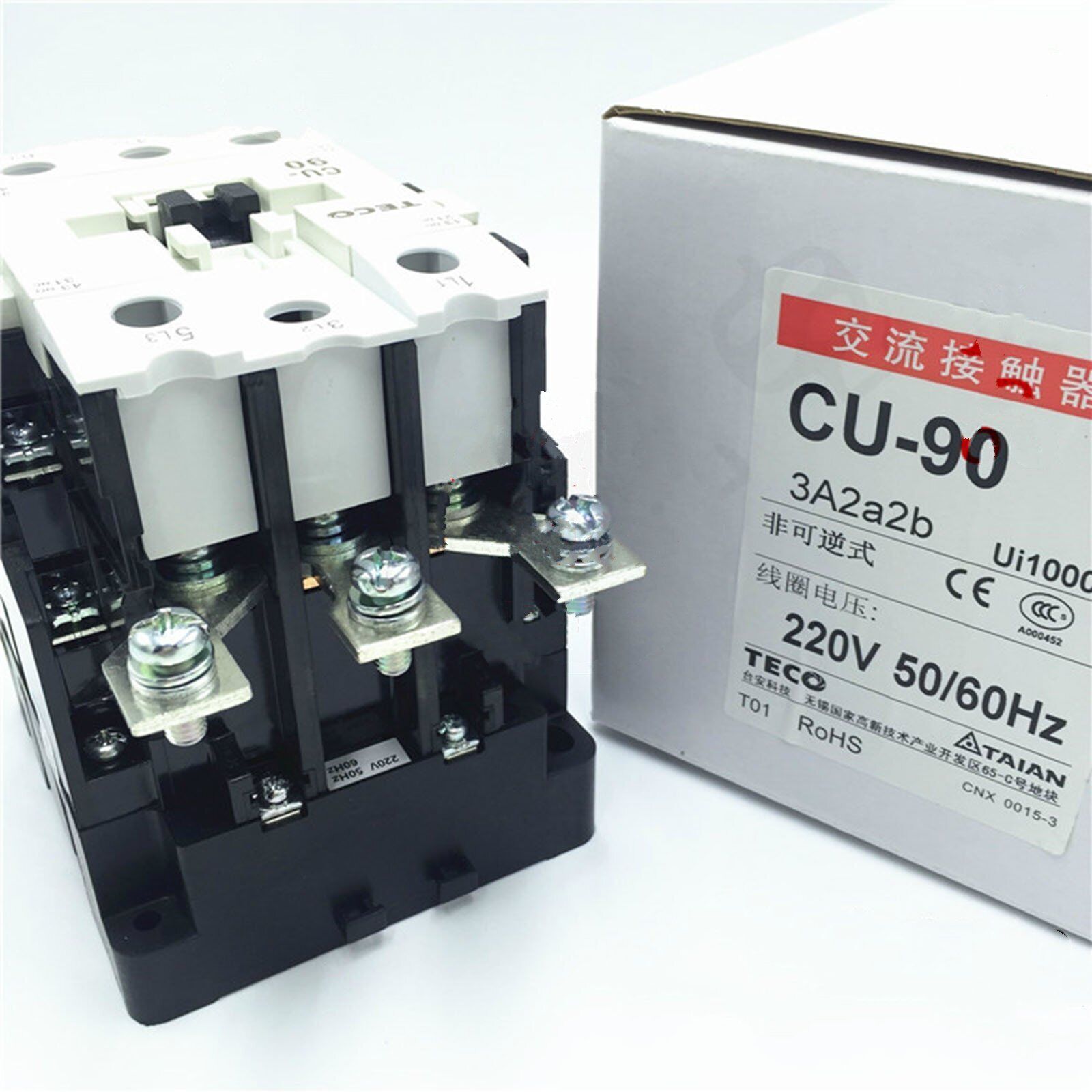 new CU-90 220V  For TECO AC contactor In Box TECO