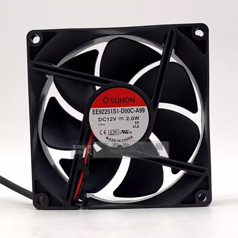 SUNON EE92251S1-D00C-A99 9025 DC12V 2.0W 9CM 2-Wire Silent Cooling Fan