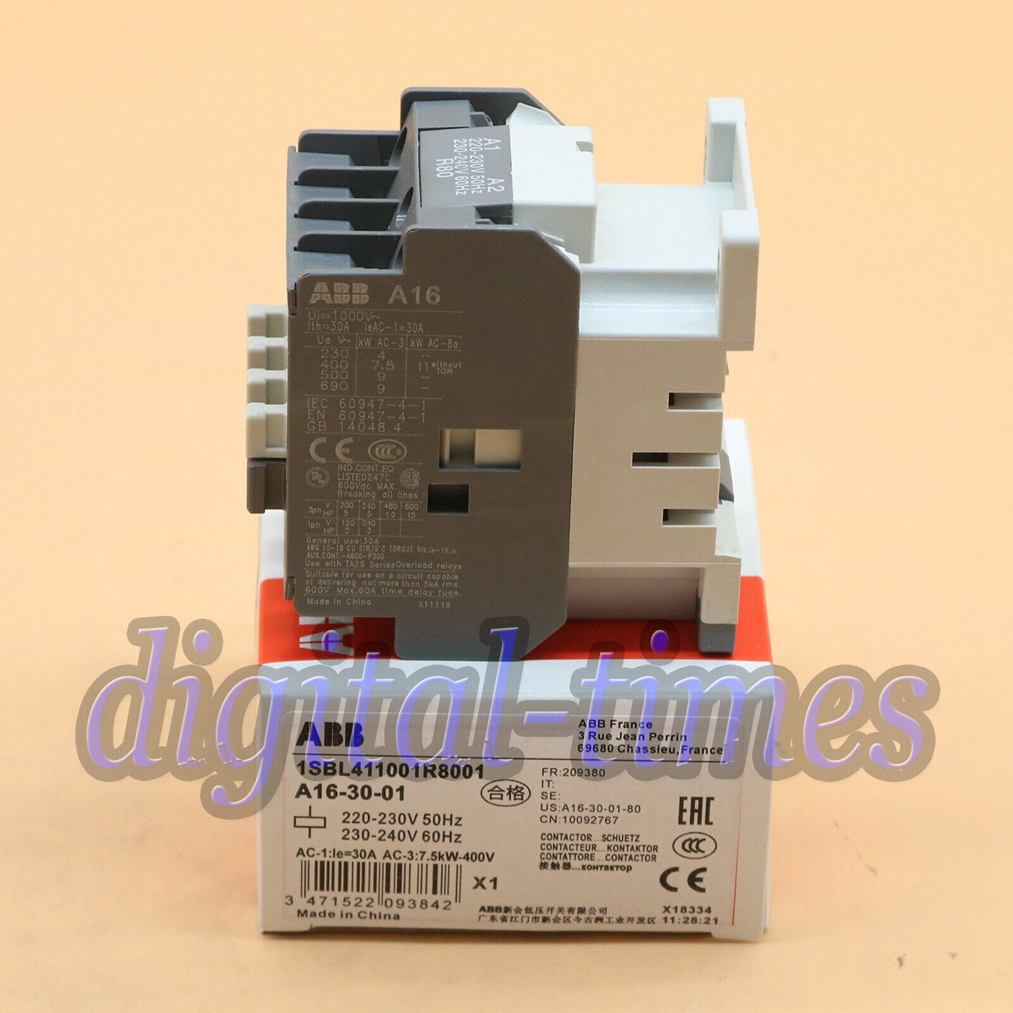 new ABB A16-30-01 AC220V AC contactor - ABB