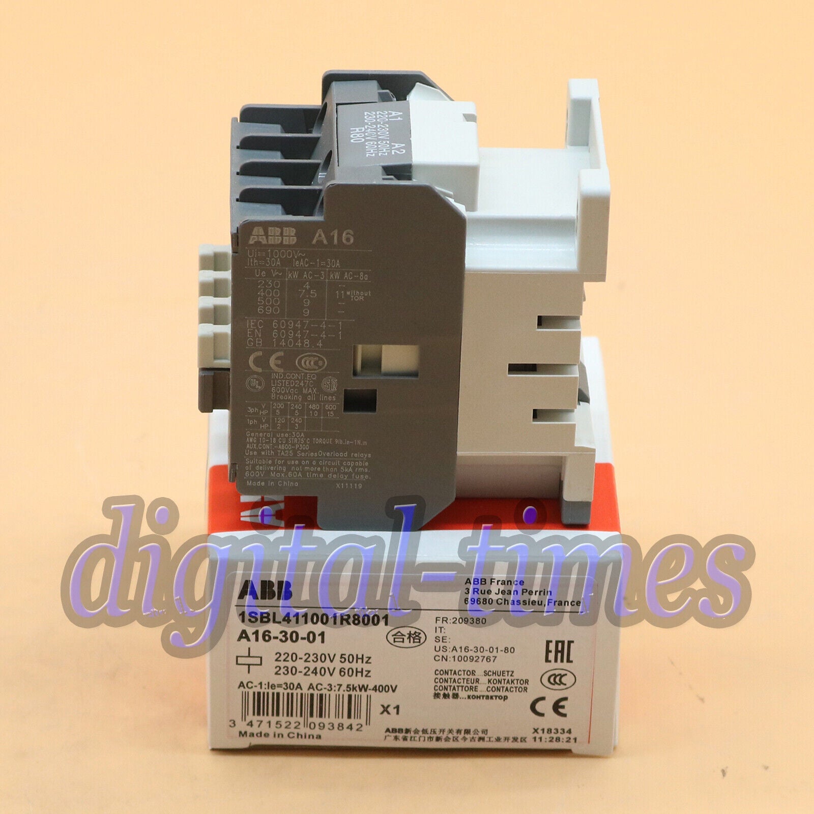 new   ABB A16-30-01 AC220V AC contactor