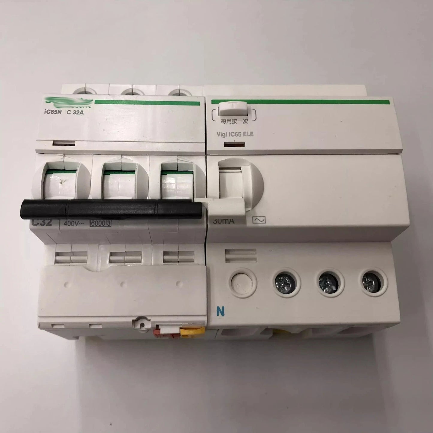 1PCS for iC65N 3P C32A 30mA Circuit Breaker Switch