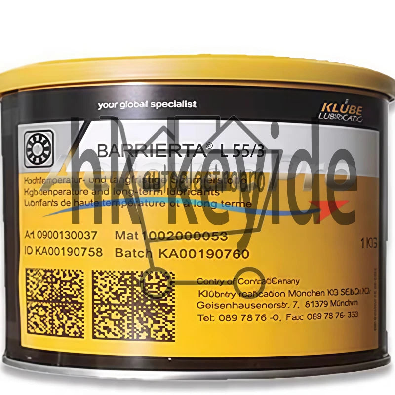 1Pcs KLUBER Lubrication Barrierta L 55/3 Grease 1Kg (2.2 LB) SAFE RELIABLE