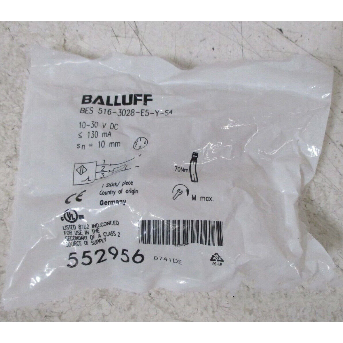 BALLUFF Proximity Sensor BES 516-3028-E5-Y-S4 Fast - BALLUFF