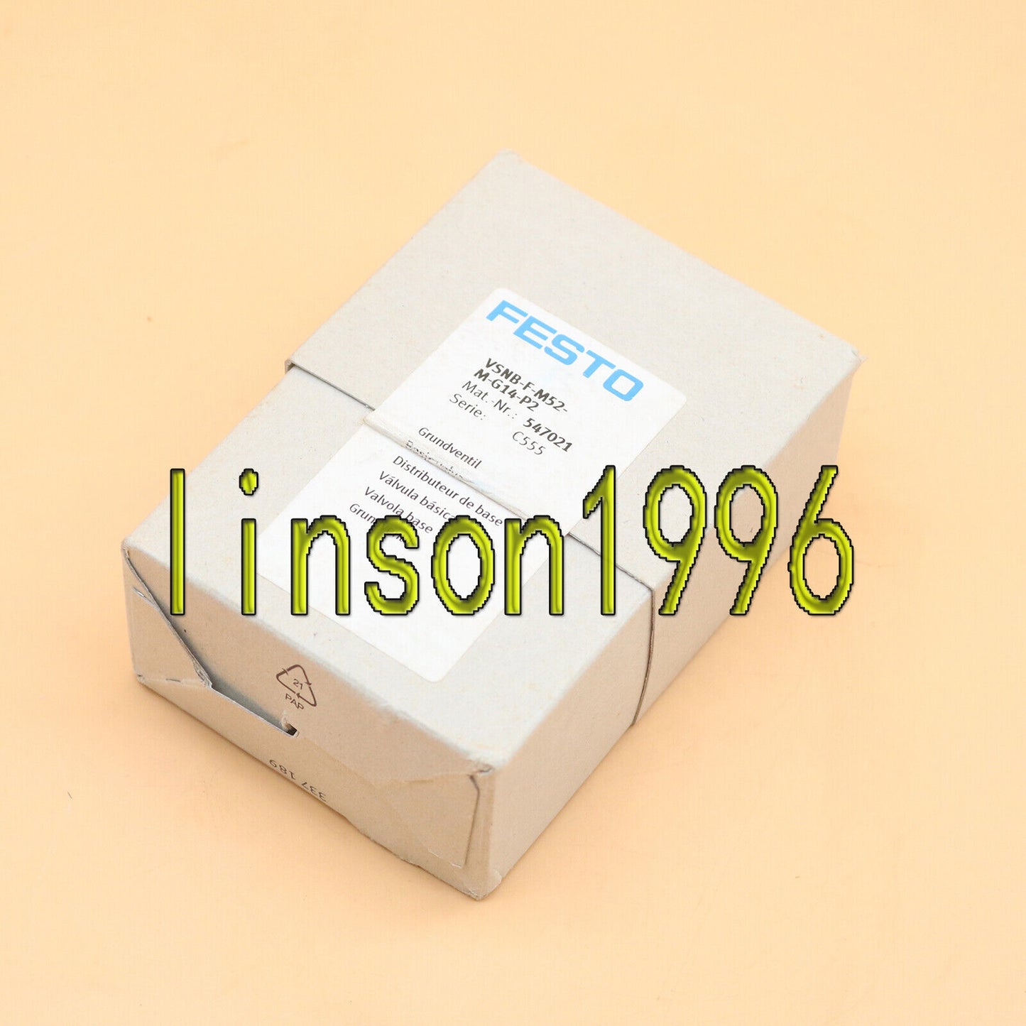 FESTO VSNB-F-M52-M-G14-P2 Solenoid Valve In Box - FESTO