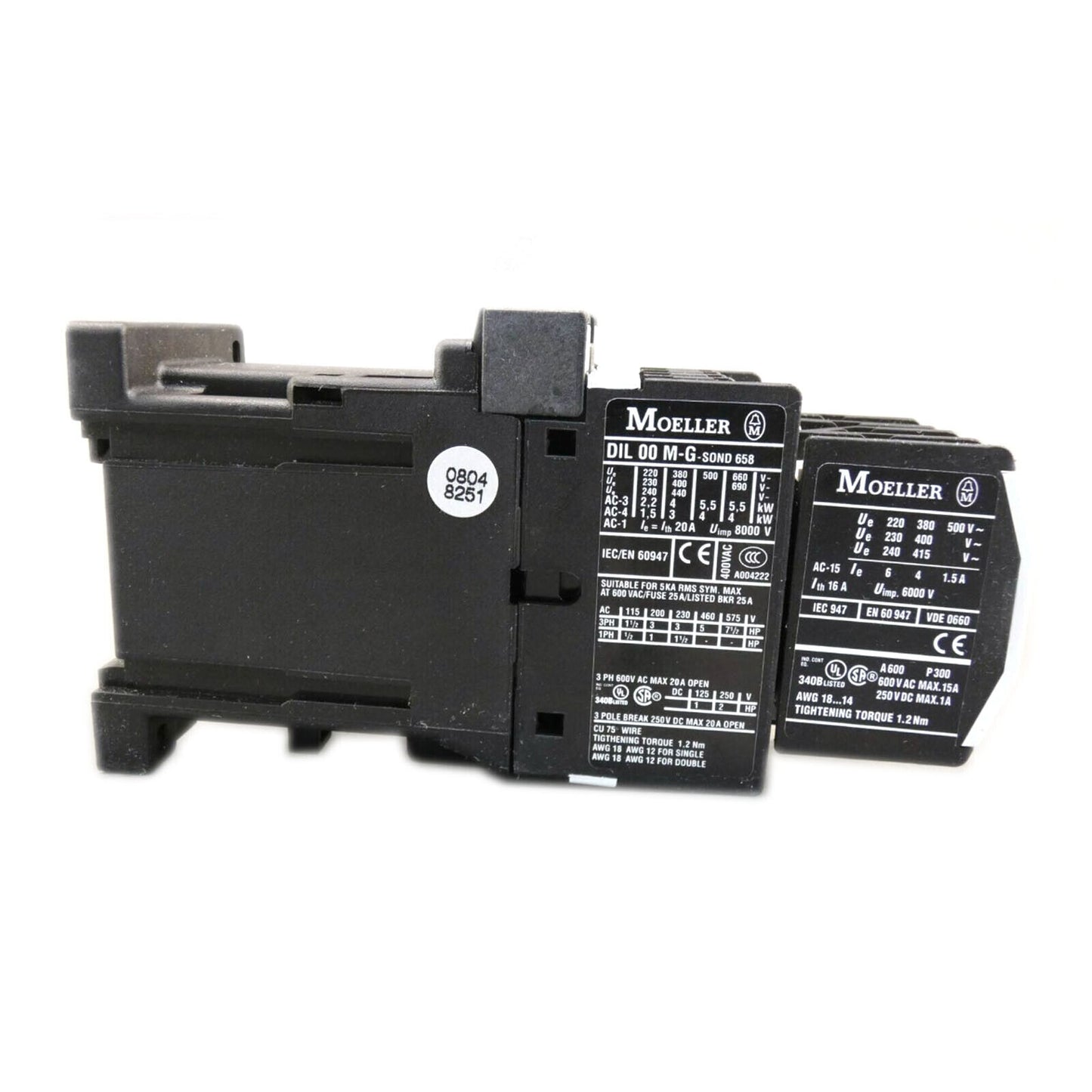 Moeller DIL00M-G/22-SOND658 3P AC Contactor, 24VDC - MOELLER