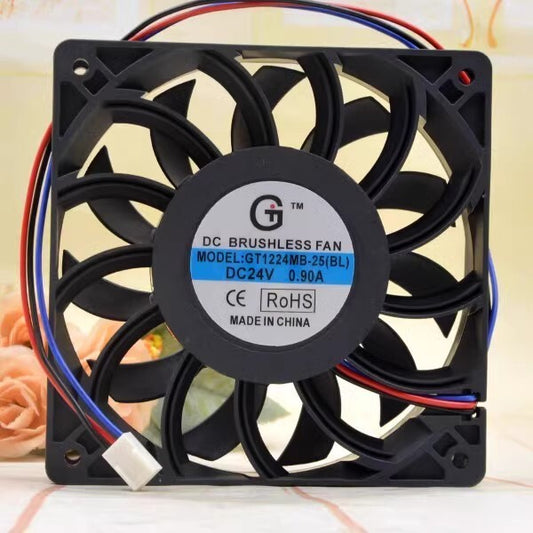 GT GT1224MB-25BL 12025 DC24V 0.90A 12CM 2-wire Inverter Cooling Fan