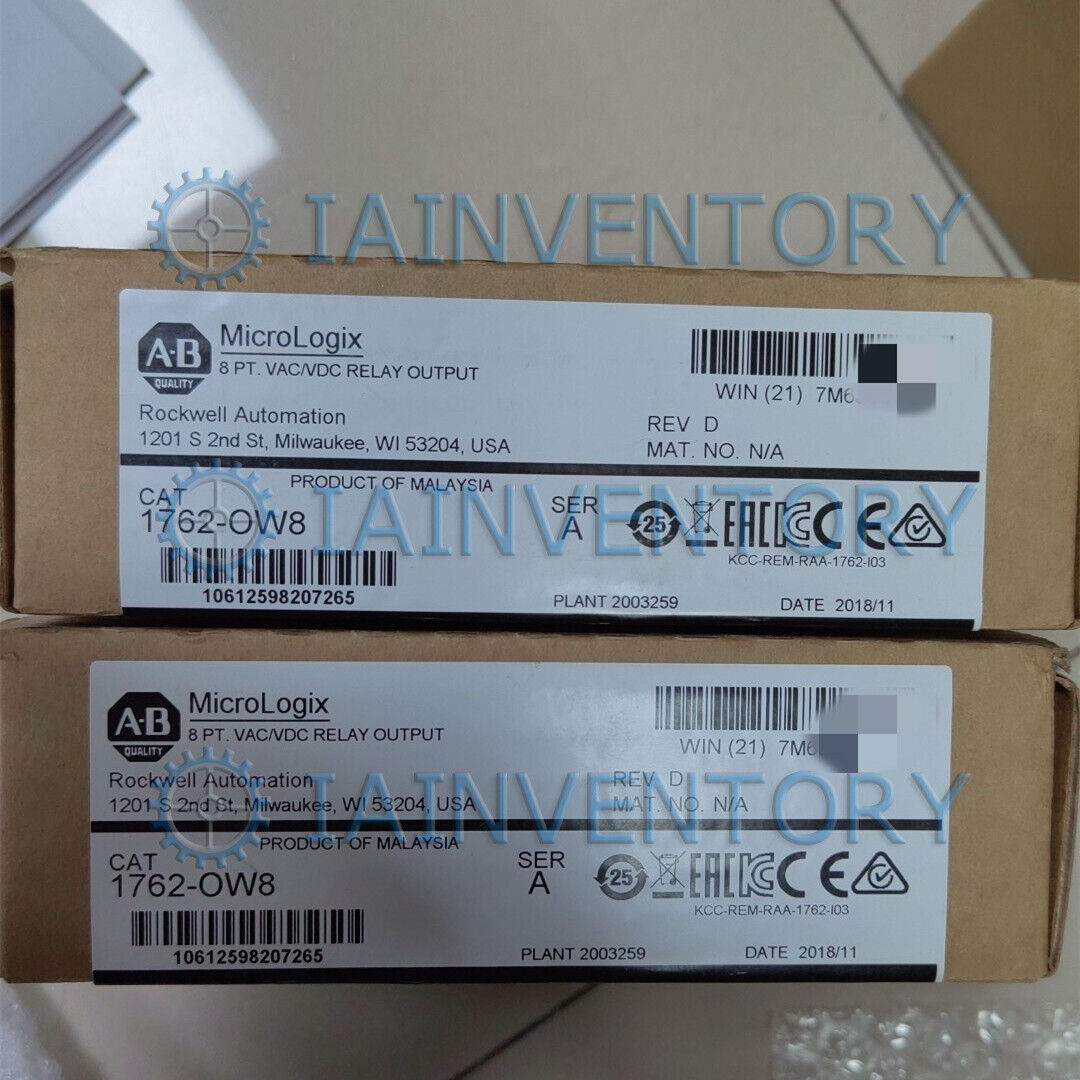 Allen-Bradley MicroLogix 8 Point Relay Output Module 1762-OW8 2023-2024 New - ALLEN-BRADLEY