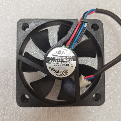 ADDA AD0512UB-G76 5010 12V 0.12A 5cm 3-wire speed measurement cooling fan