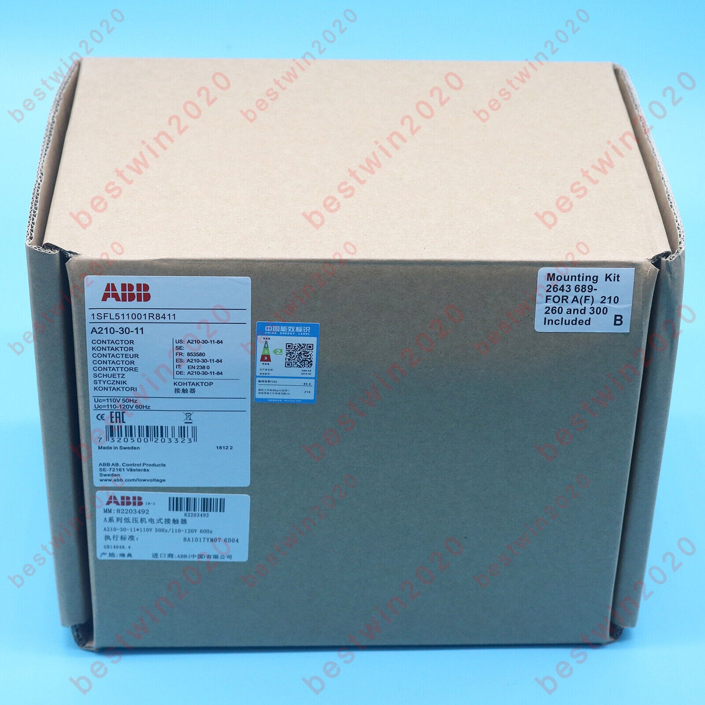 new one abb A210-30-11 Contactor 110-120V 50Hz 60Hz Fast - ABB