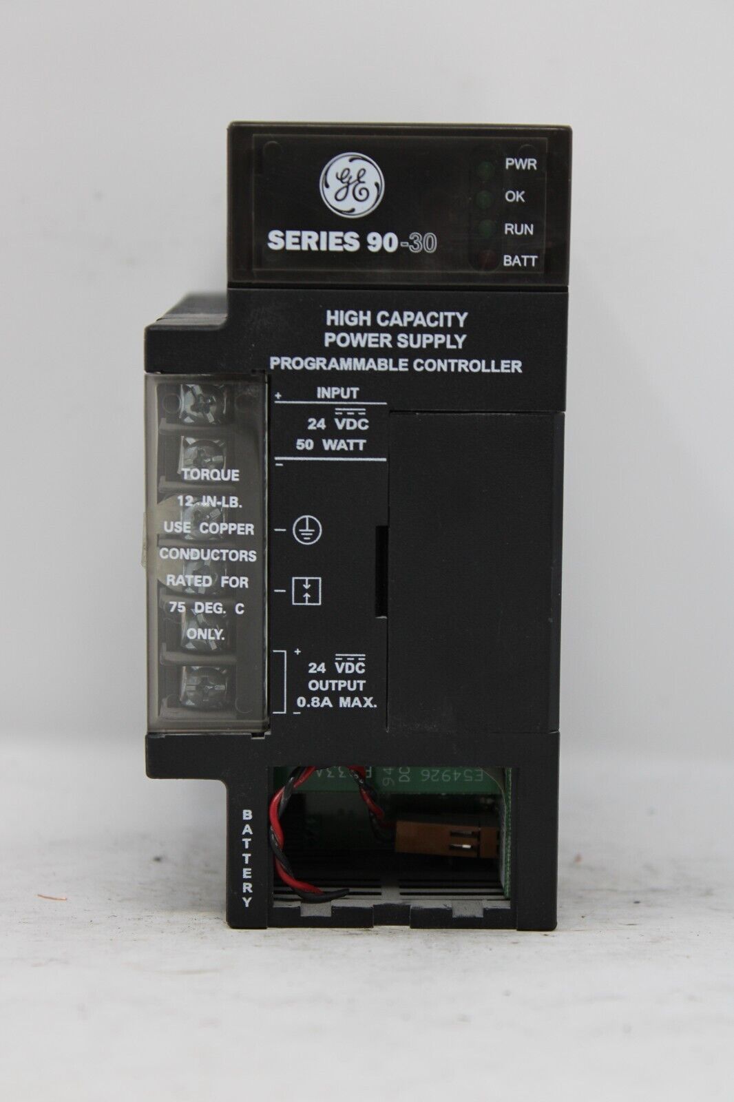 used GE Fanuc IC693PWR331E Power Supply Module *Missing Battery Cover - GE