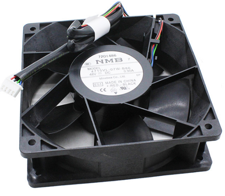 new NMB 4715VL-07W-B86 12038 48V 0.9A 12CM Communication Cabinet Cooling Fan 4-wire - NMB