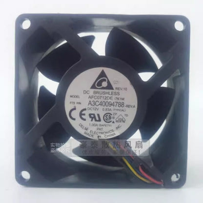 Delta AFC0712DE-7K1M 7038 DC12V 0.83A4 Line PWM Dual Ball Cooling Fan