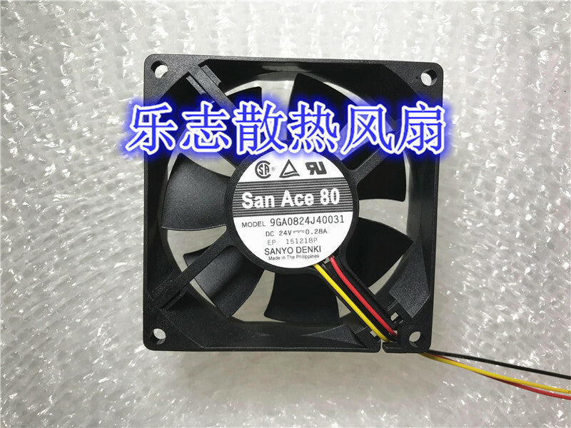 1pcs Sanyo San Ace 80 9GA0824J40031 24V 0.28A 3-wire inverter cooling fan