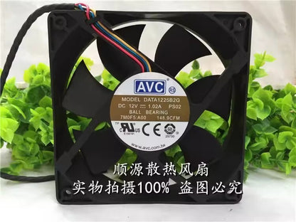 AVC DATA1225B2S-PS02 12025 DC12V 1.02A 4-Wire Silent Cooling Fan
