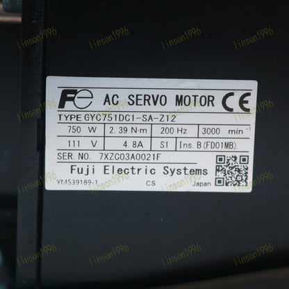 Used 1pc Fuji Servo Motor GYC751DC1-SA-Z12: Tested OK - FUJI