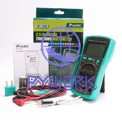 Pro'skit MT-1280 Multimeter Digital Display Capacitance Meter 3 5/6 Anti-burning