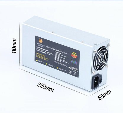 new 2000W with 10*6P plugs 8 graphics card 96 PLUS 2U single 12V power supply - INDUSTRIAL AUTOMATION PRODUCTS