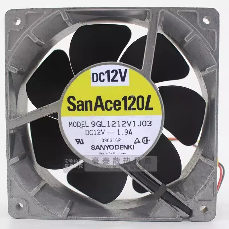 Sanyo 9GL1212V1J03 12038 DC12V 1.9A 4-Wire Silent Cooling Fan