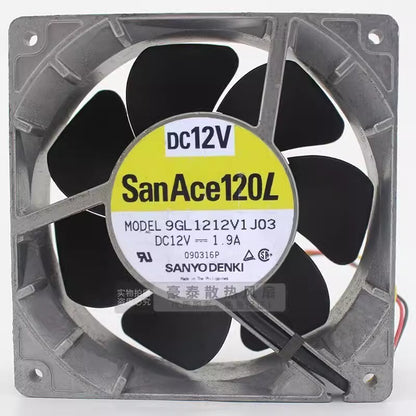 Sanyo 9GL1212V1J03 12038 DC12V 1.9A 4-Wire Silent Cooling Fan