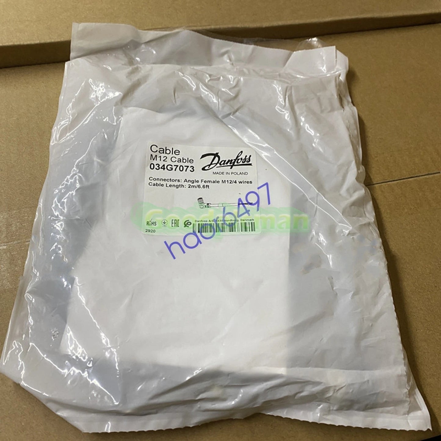 1PC Danfoss 034G7073 M12 Cable
