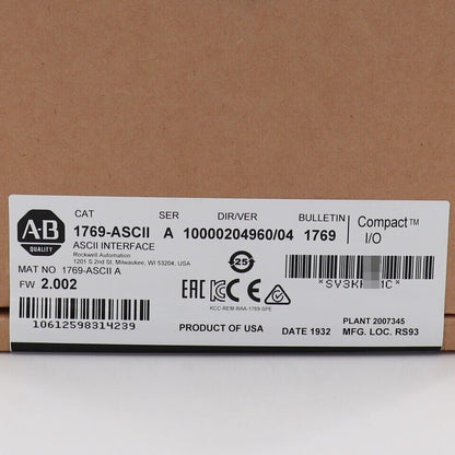 CompactLogix AB 1769-ASCII SER A - COMPACTLOGIX