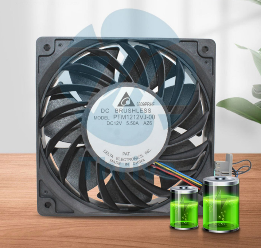 new Delta PFM1212VJ-00 12025 12cm 12V 5.5A High-speed Super-violent Fan 4-wire - DELTA