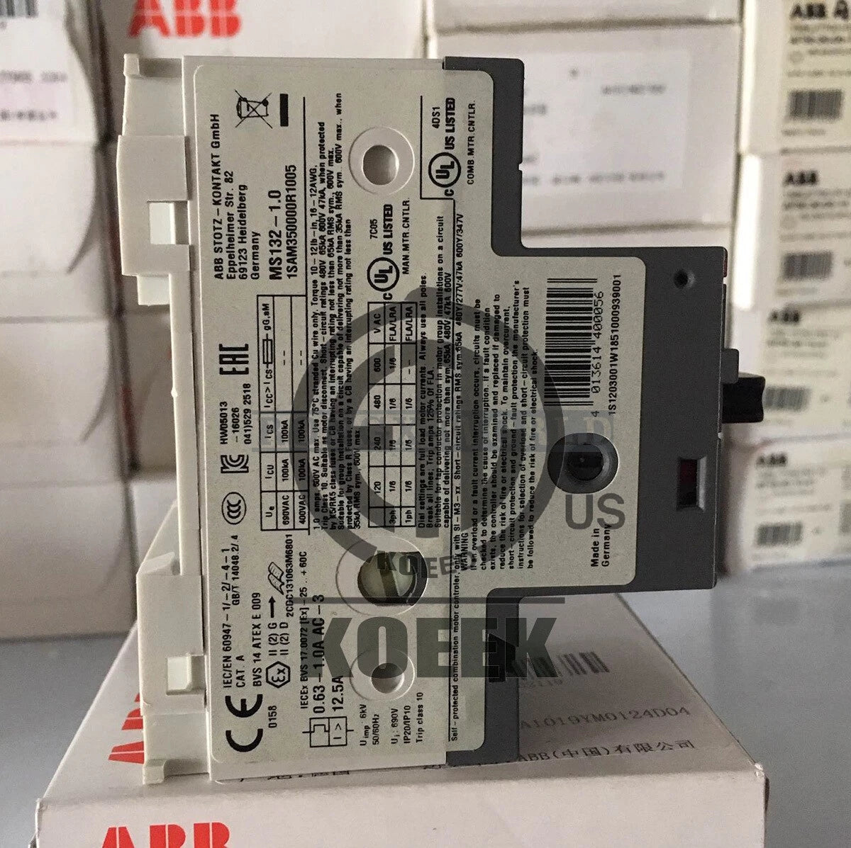 ONE ABB MS132-1.0 1SAM350000R1005 Motor Protection Circuit Breaker #Ko