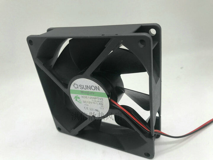 New 1PCS SUNON KDE1209PTV2 12V 1.4W 9025 9CM 2-Wire Silent Cooling Fan - SUNON