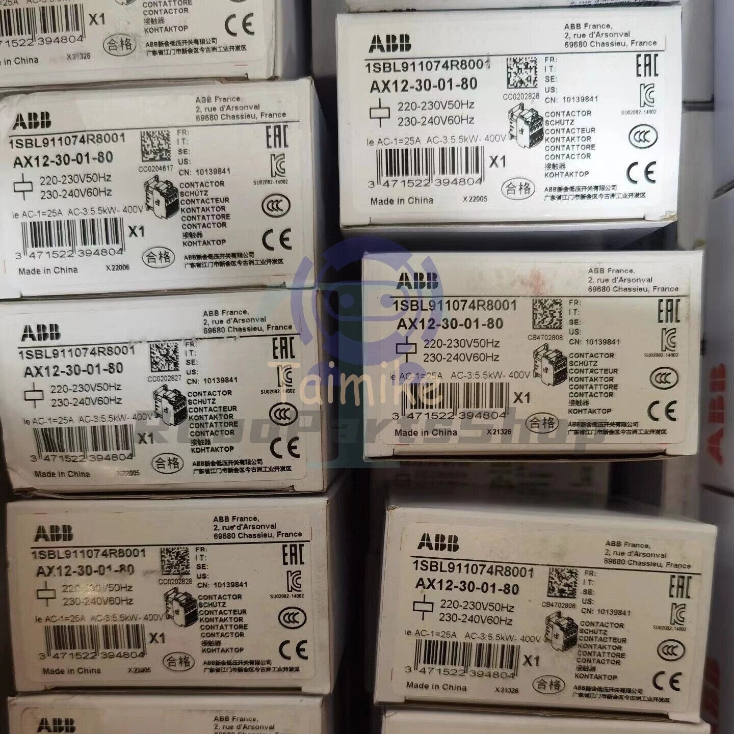 ABB AX12-30-01-80 AC220V contactor 1SBL911074R8001 1pcs