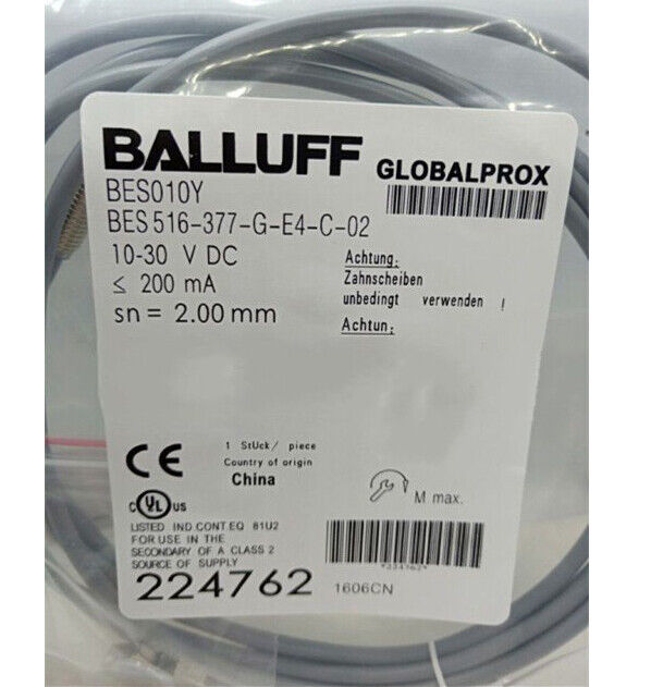 new ONE BALLUFF Proximity Switch BES 516-377-G-E4-C-02 Proximity Switch - BALLLOFF