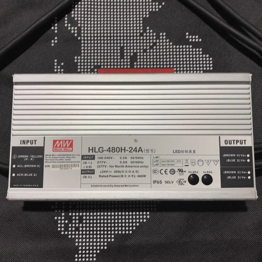 MEAN WELL HLG-480H-24A Output 24V 20A Waterproof Power Supply