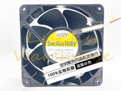 Sanyo 9WB1412M503 14050 DC12V 0.46A 14CM Metal DC Cooling Fan