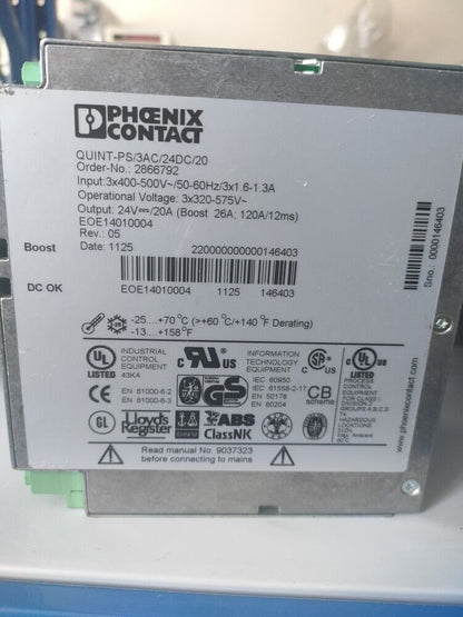 new 1pcs Phoenix Switching Power Supply 2866792 QUINT-PS/ 3AC/24DC/20 20A 380V - PHOENIX