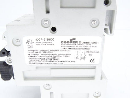 Eaton CCP-3-30CC Circuit Breaker 30A 240V 3-Phase Eaton CCP-3-30CC - EATON CORPORATION