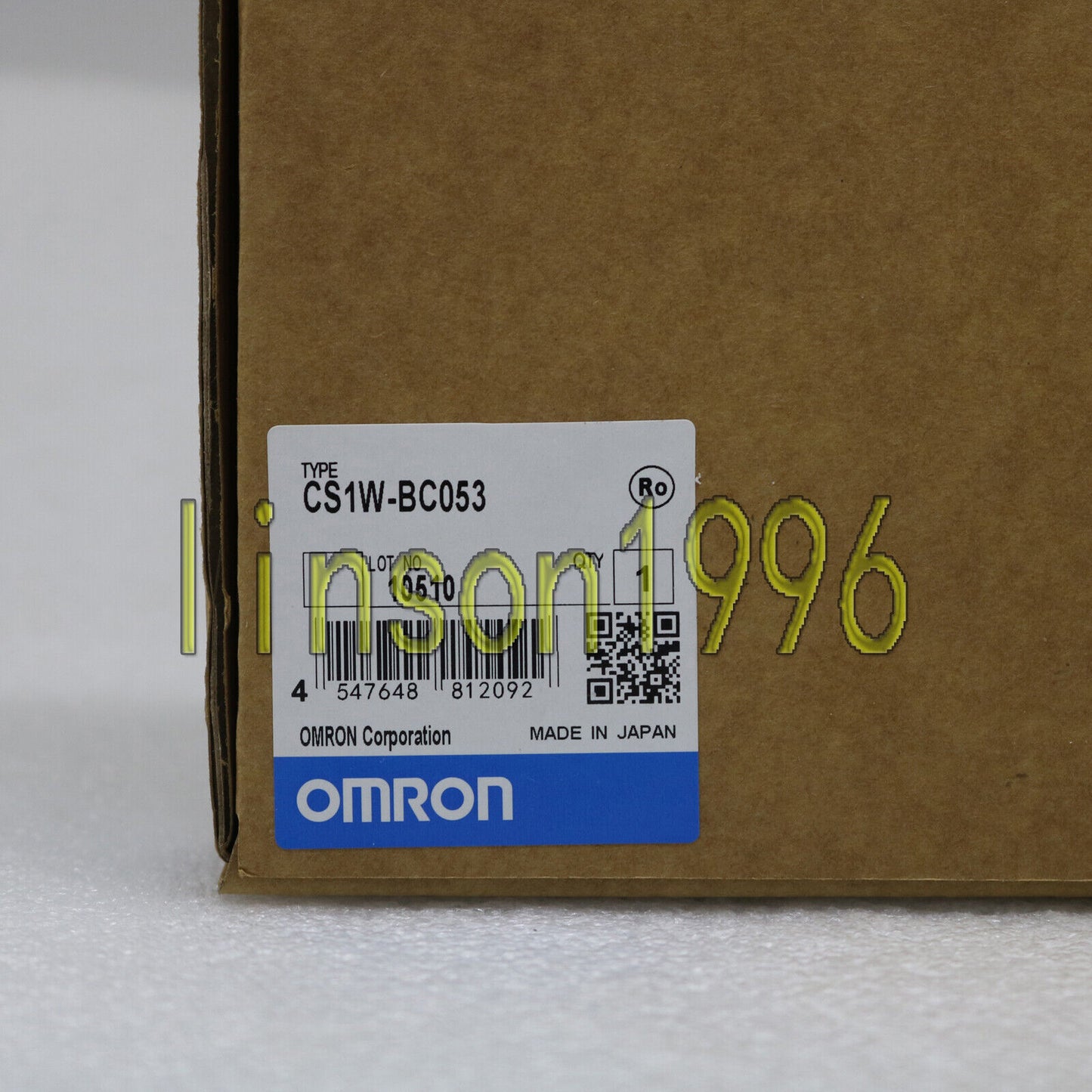ONE OMRON PLC CS1W-BC053 1-Year Backplane - OMRON