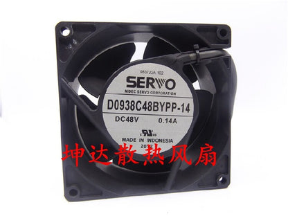 1pcs  Servo D0938C48BYPP-14 48V 0.14A 9038 waterproof fan