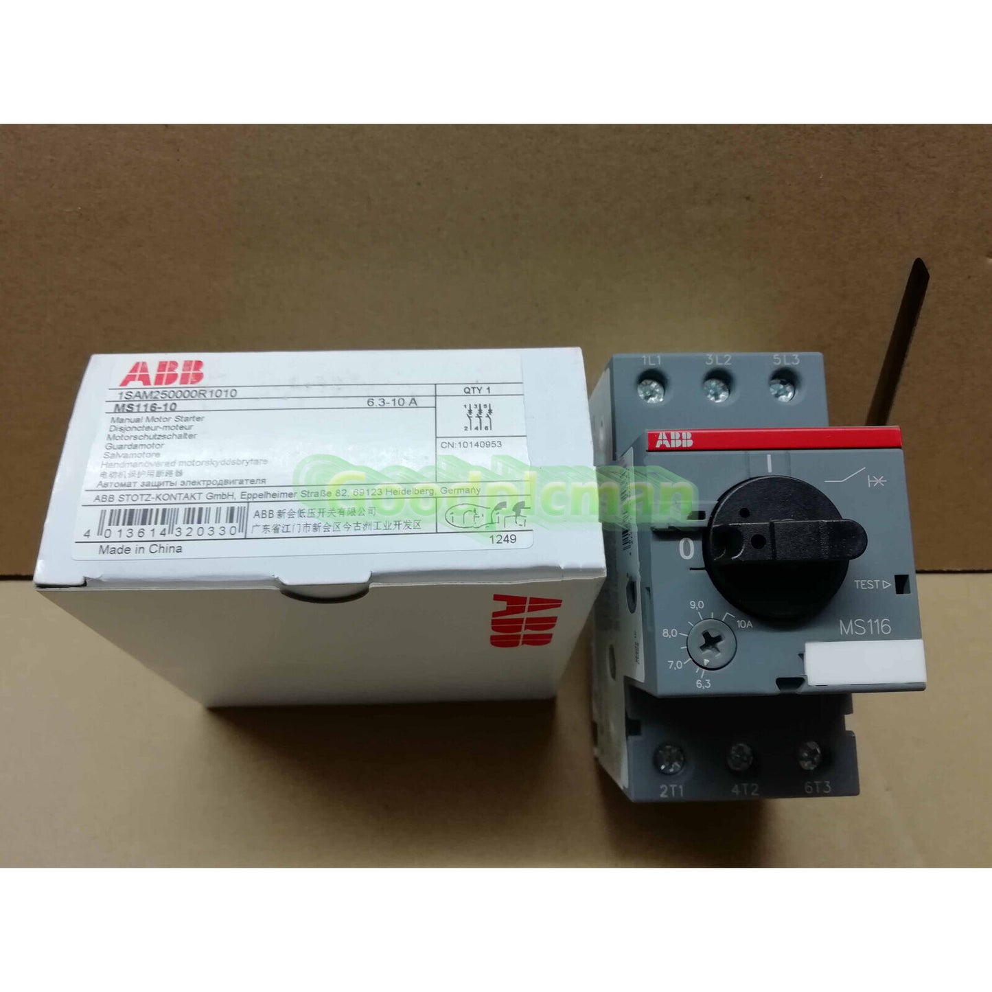 ABB MS116-10 6.3-10A Motor circuit breaker 1Pcs/