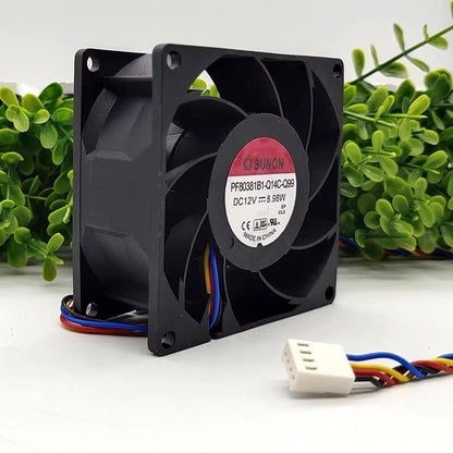 SUNON PF80381B1-Q14C-Q99 8038 DC12V 8.98W 8CM 4-Pin Server Cooling Fan