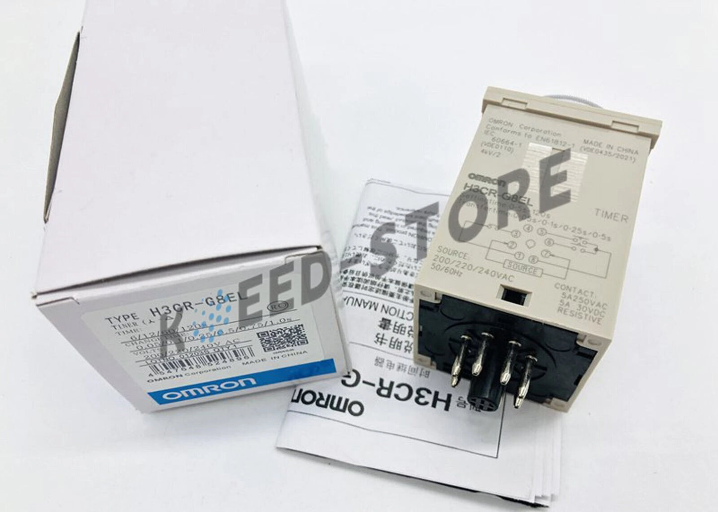 1PCS H3CRG8EL Omron H3CR-G8EL Twin Timer 200-240VAC