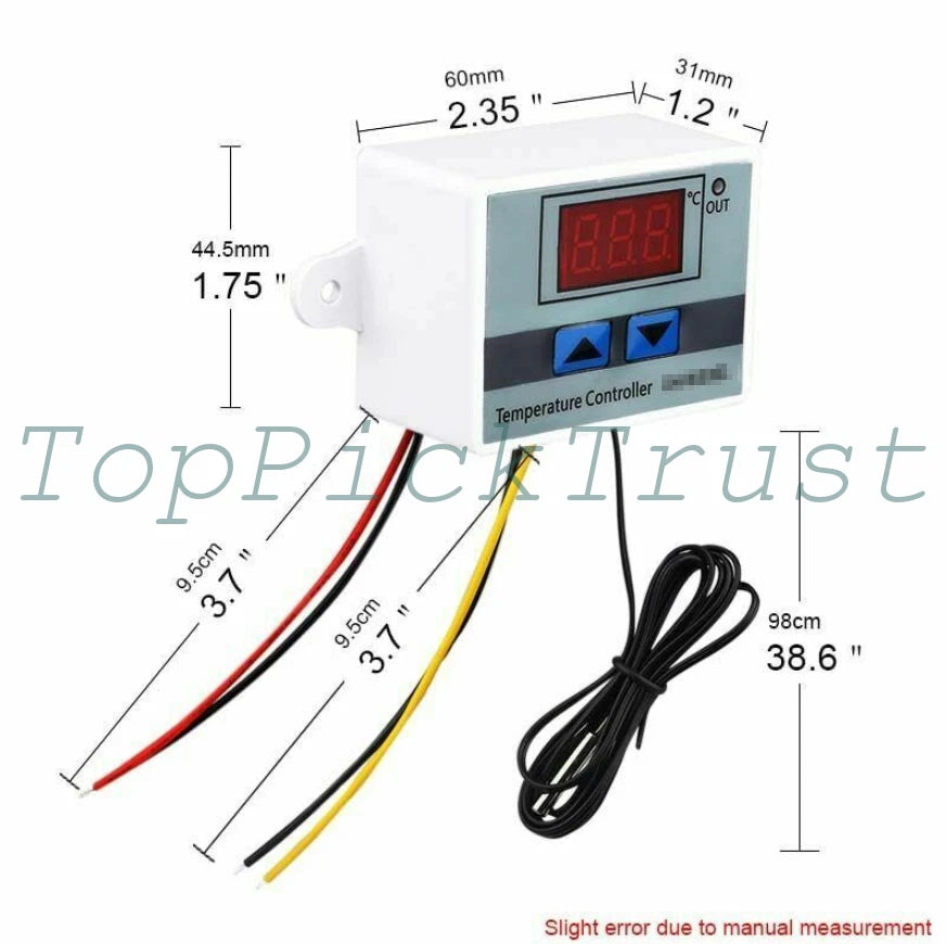 Incubator Digital Temperature Controller Thermostat Switch Probe Tester 110 220V