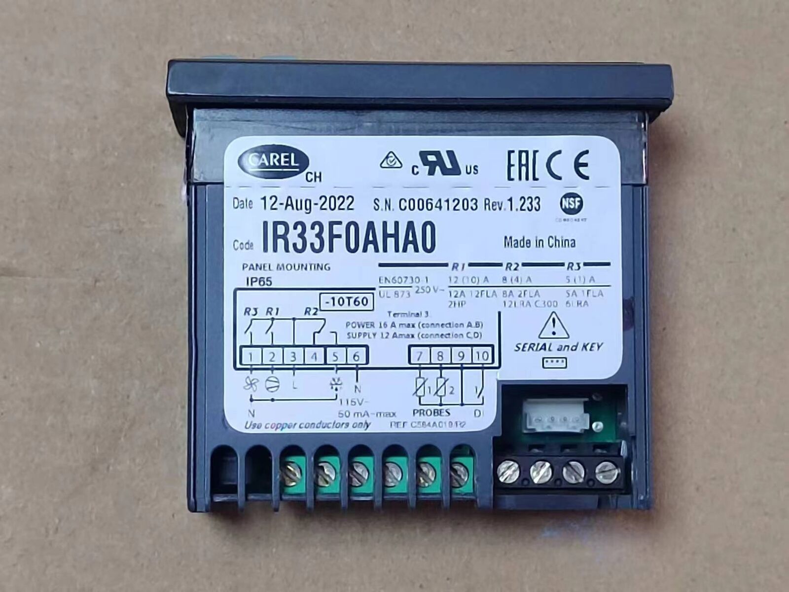 new  FOR Carel IR33F0AHA0 Thermostat 115V IR33FOAHAO