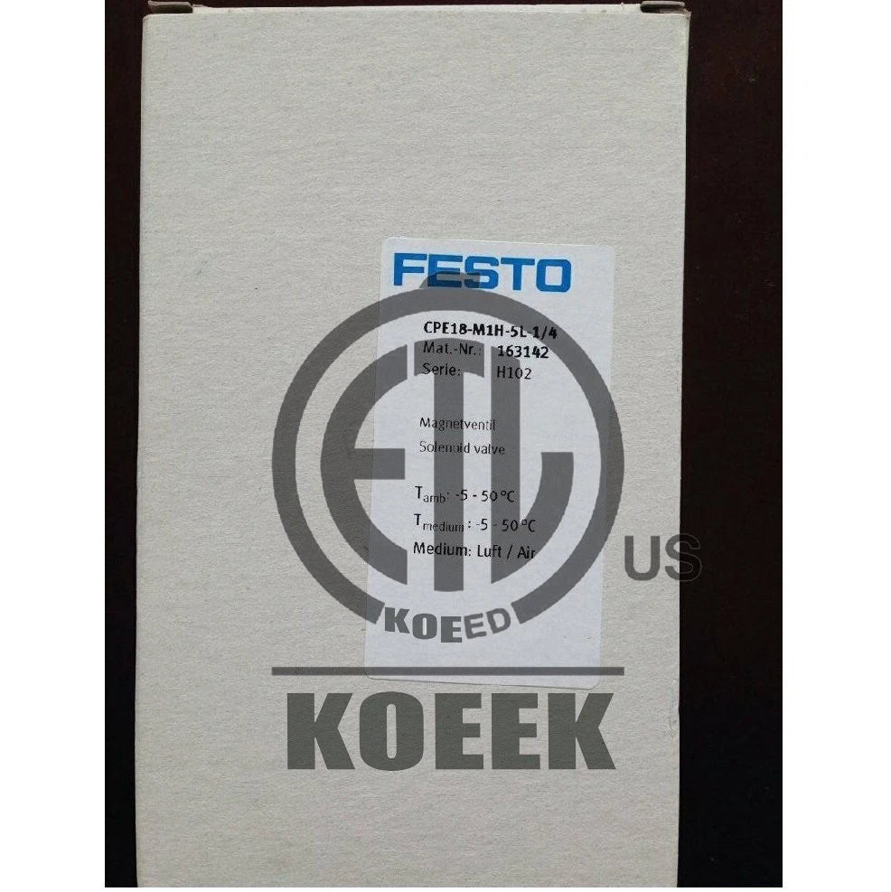 1PC FESTO CPE18-M1H-5L-1/4 163142 Solenoid Valve CPE18M1H5L14