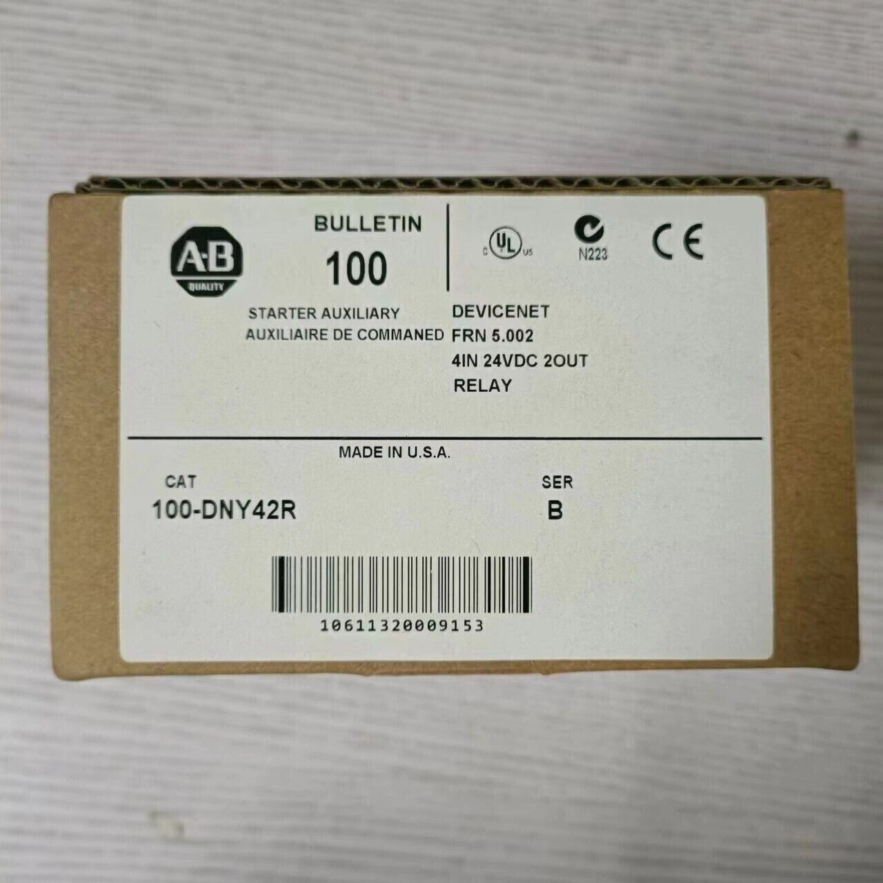 New Factory Sealed AB 100DNY42R Ser B 24VDC Combination Output Module 100DNY42R - NEW FACTORY SEALED AB