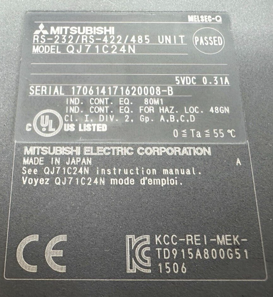 used Mitsubishi QJ71C24N Communication Module - MITSUBISHI