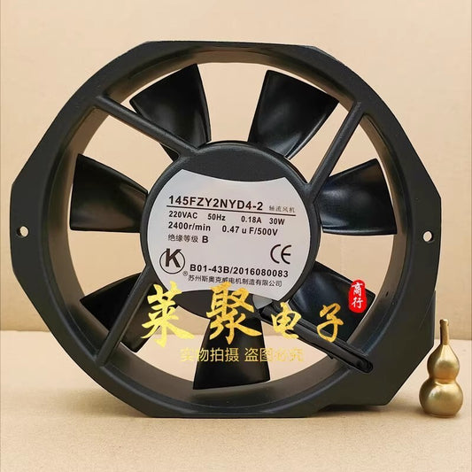 K 145FZY2NYD4-2 220VAC 0.18A 30W 2400r/min Metal Cooling Fan