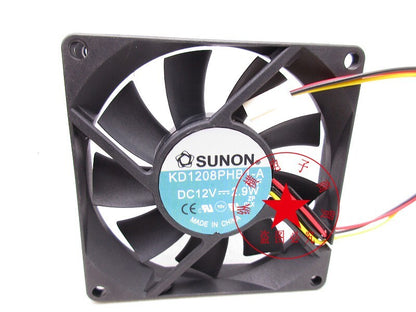 SUNON KD1208PHB1-A 12V 2.9W 8CM 3-wire cooling fan