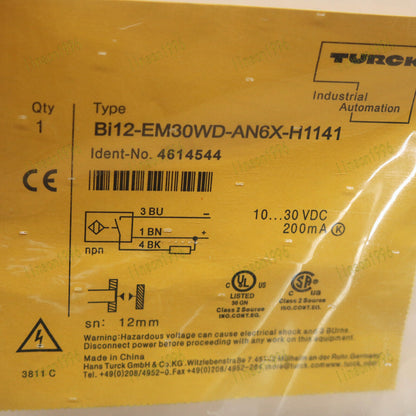 TURCK BI12-EM30WD-AN6X-H1141 Proximity Sensor - TURCK