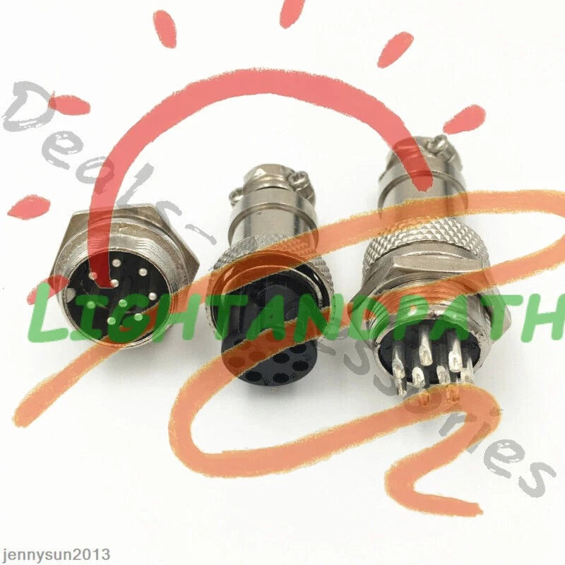 GX16/GX20/GX12 Ation Plug Male&Female Wire Panel Metal Connector 2/3/4/5/6Pin